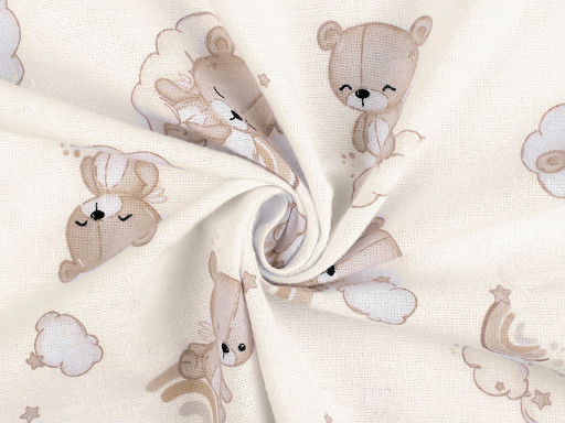 Cotton Flannel Fabric, Teddy Bear