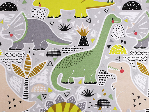 Cotton Fabric / Canvas, Dinosaur 