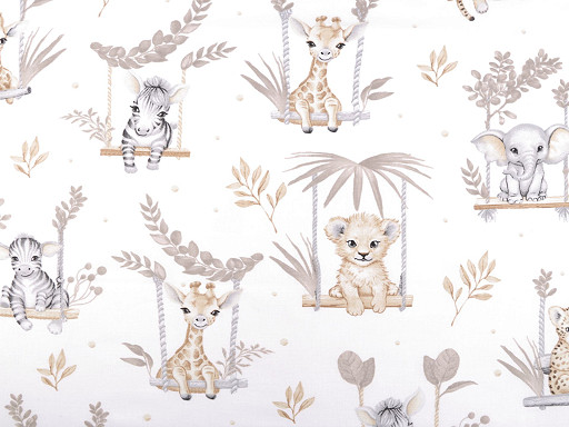 Tissu/Toile en coton, Animaux de safari