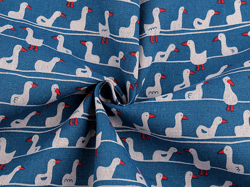 Decorative yardage / linen imitation / polycotton, goose