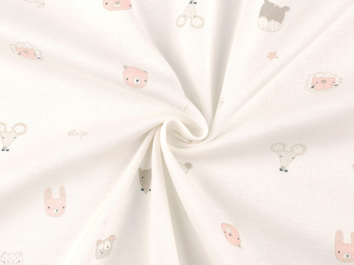 Cotton Knit Fabric, Animals, width 200 cm