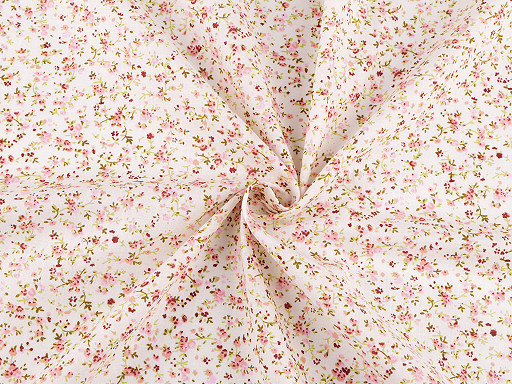 Cotton fabric / canvas small flowers