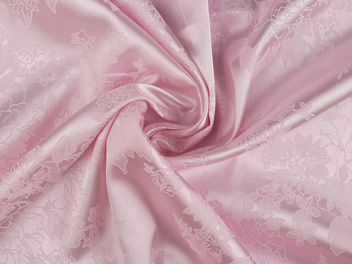 Satin à motifs floraux, imitation soie