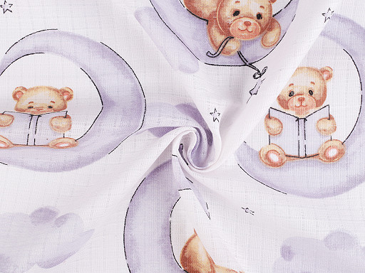 Cotton cloth fabric / muslin, teddy bear