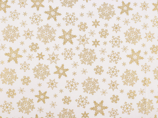 Christmas cotton canvas / poplin metallic flakes