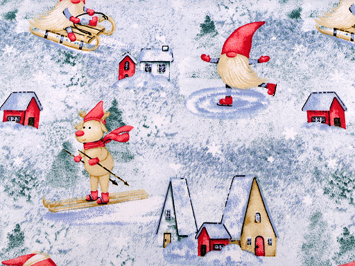 Christmas cotton fabric / canvas