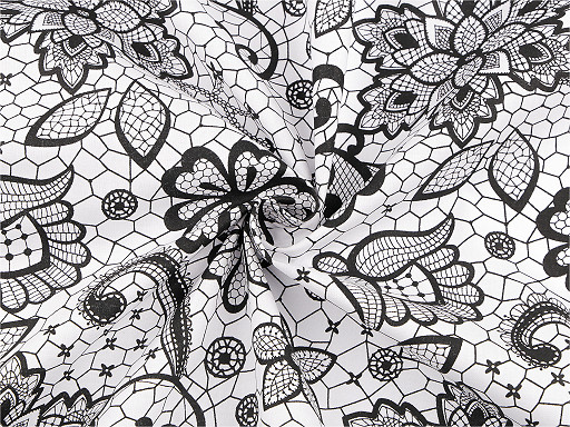 Bavlnená látka / plátno čipka