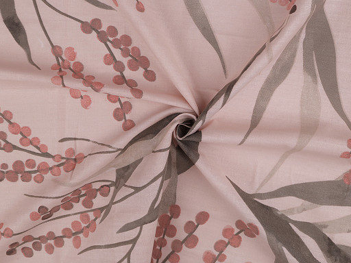 Bavlněná látka / plátno listy / rostliny šíře 220 cm