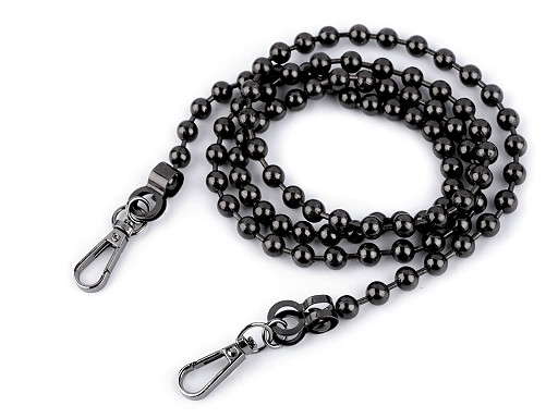 Ball chain for handbags with carabiner, length 120 cm