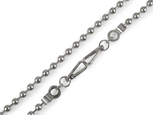 Lanț cu bile pentru genți cu carabină, lungime 120 cm