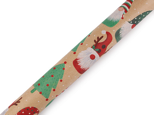 Wrapping paper Christmas natural 0.7x2 m