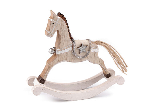 Rocking horse decoration with jinglebell