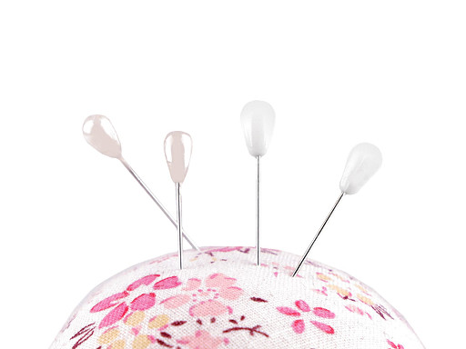 Stecknadeln mit Kunststoffknopf auf Rosette, Länge 40 mm