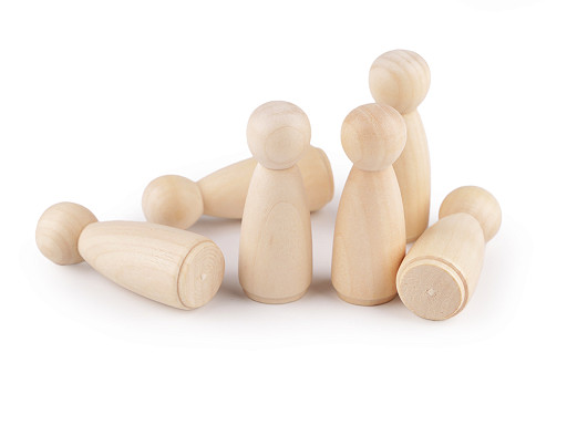 Figurine en bois pour création DIY, 25 x 67 mm