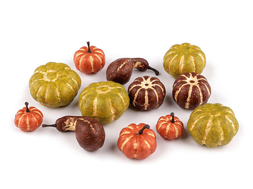 Calabazas artificiales en miniatura