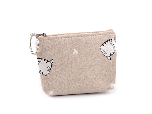 Kleine Textil-Geldbörse/Schlüsseletui Katze, 11 x 8 cm Kleine Textil-Geldbörse/Schlüsseletui Katze, 11 x 8 cm