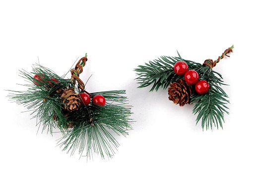 Ramo di Natale artificiale, su un filo