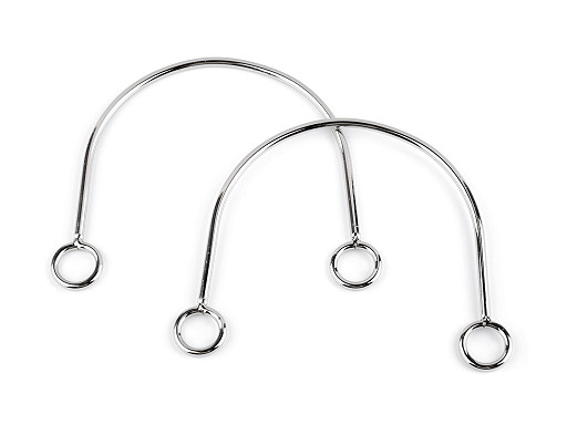 Mânere metalice pentru geantă 14x11 cm