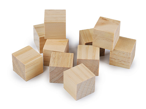Drevená kocka - polotovar na dotvorenie 3x3 cm