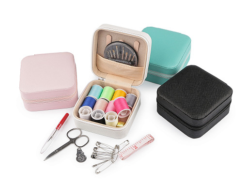 Sewing kit in a case