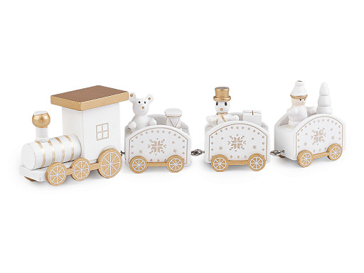 Trenino di legno, per decorazioni natalizie
