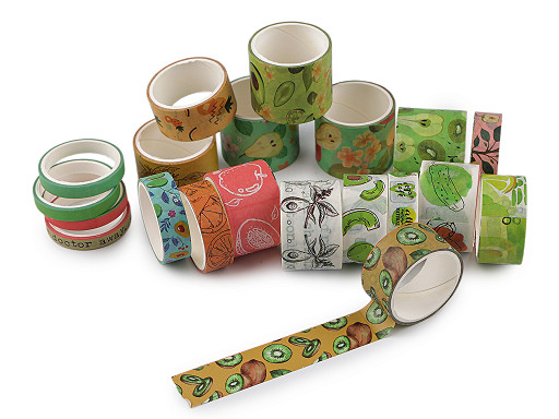 Washi ozdobná lepiaca páska vintage sada