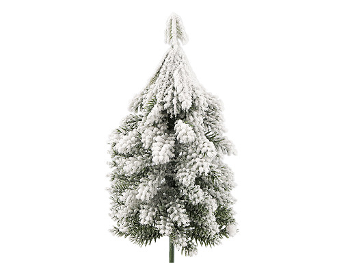 Umelý stromček na drôtiku zasnežený do vencov, kvetináčov 13 cm, 17 cm
