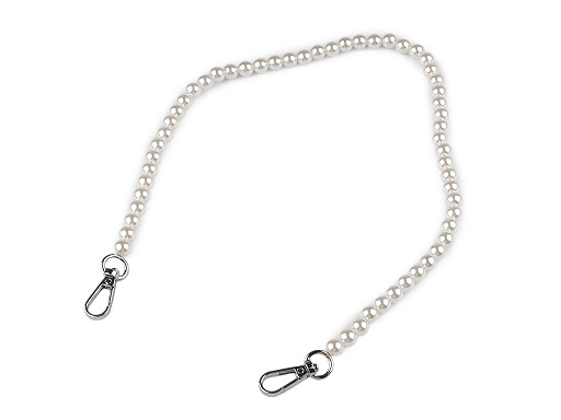Perlový řetízek / ucho na kabelky a telefony délka 60 cm