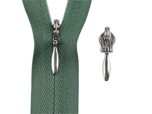 Jezdec ke spirálovým skrytým zipům No 3