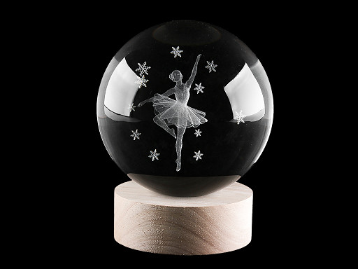 LED svietiaca sklenená guľa Ø10 cm