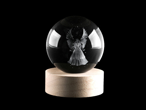 LED svítící skleněná koule Ø8 cm