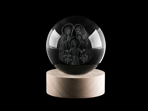 LED svietiaca sklenená guľa Ø8 cm