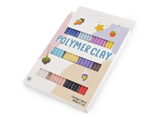 Modelina / glinka polimerowa termoutwardzalna zestaw 12x30 g 