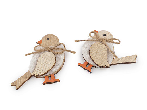 Drevený vtáčik na aranžovanie