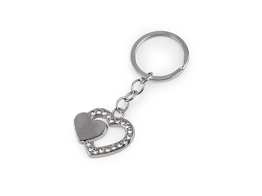 Zawieszka / brelok na klucze serce, koniczyna 