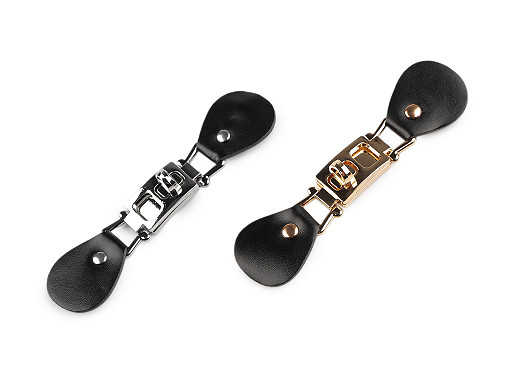 Zapínanie z eko kože na kabelky, odevy 3x12 cm