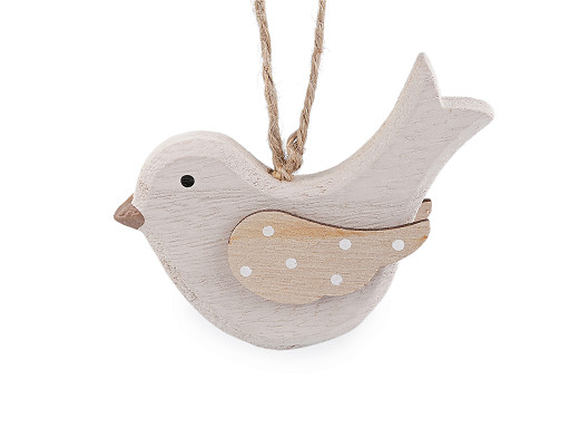 Dřevěný ptáček k zavěšení