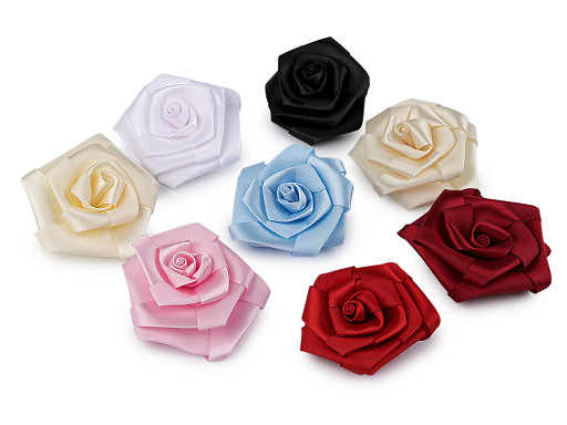 Saténová růže Ø70 mm