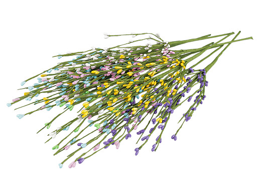 Umelá vetvička s púčikmi na drôtiku tvarovateľná