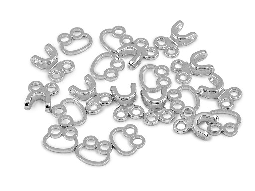 Ozdobné kovové zapínání / háček a očko 15x23 mm