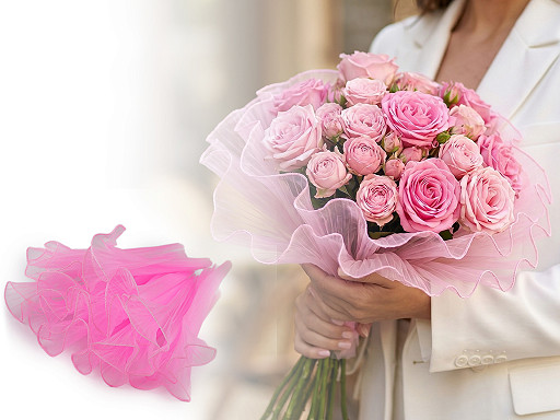 Virágos organza mandzstta 28 cm széles