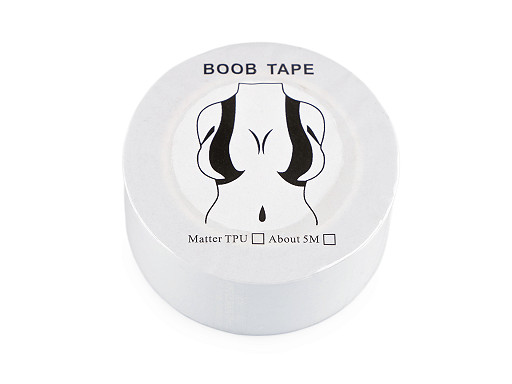 Boob tape páska na prsa samolepicí šíře 2,5 cm transparent
