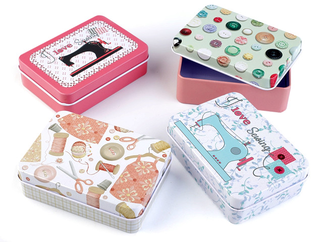 Tin Box Sewing Container | STOKLASA Haberdashery and Fabrics