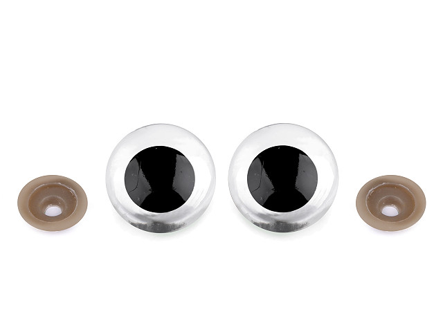 Lot De 30 Yeux De Sécurité Pour Peluche Et Amigurumi | Tailles 15, 20, 25, 30 Mm | Avec Rondelles, Noir