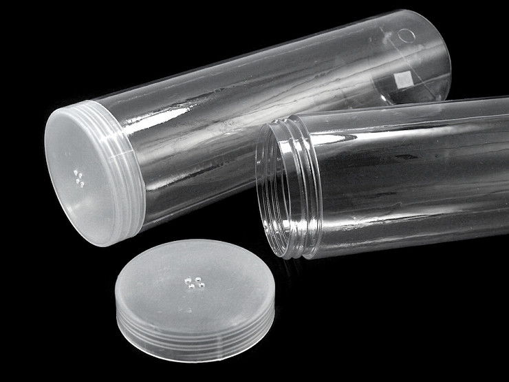 Tub plastic transparent, Ø54 mm