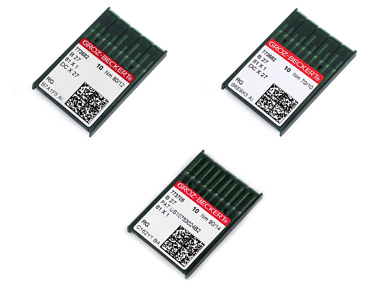 Maschinennadeln Groz-Beckert B27 70; 80; 90 für Overlocks/Industrienähmaschinen
