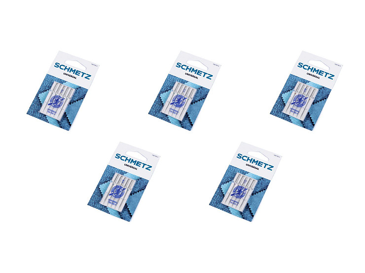 Strojové jehly Universal 60;70;80;90;100 Schmetz na kartě