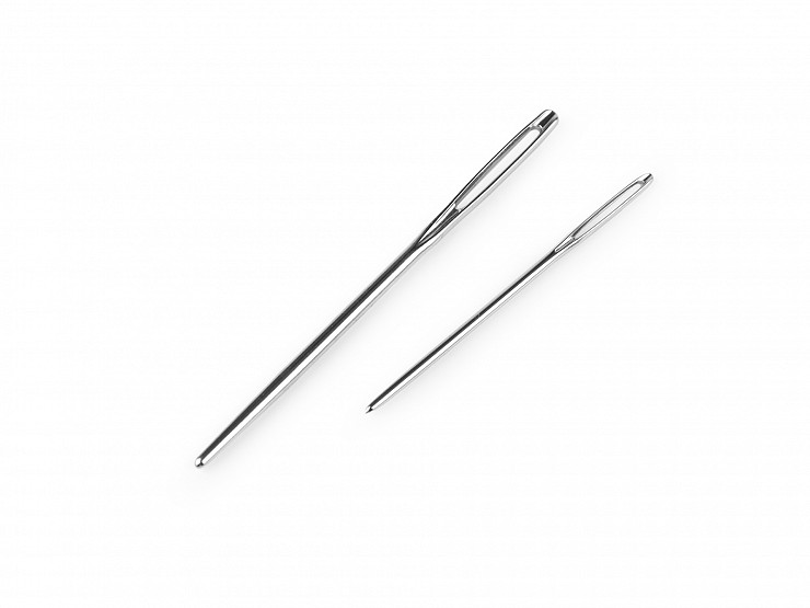 Set 9 Aiguilles à Laine Aluminium - Avec Yeux Larges Et Pointes Courbées, Pour Tapisserie, Tricot, Crochet - Taille Variée