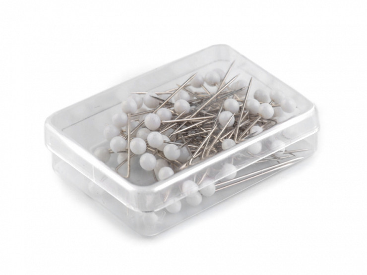 Pearl Head Sewing Pins length 32 mm white
