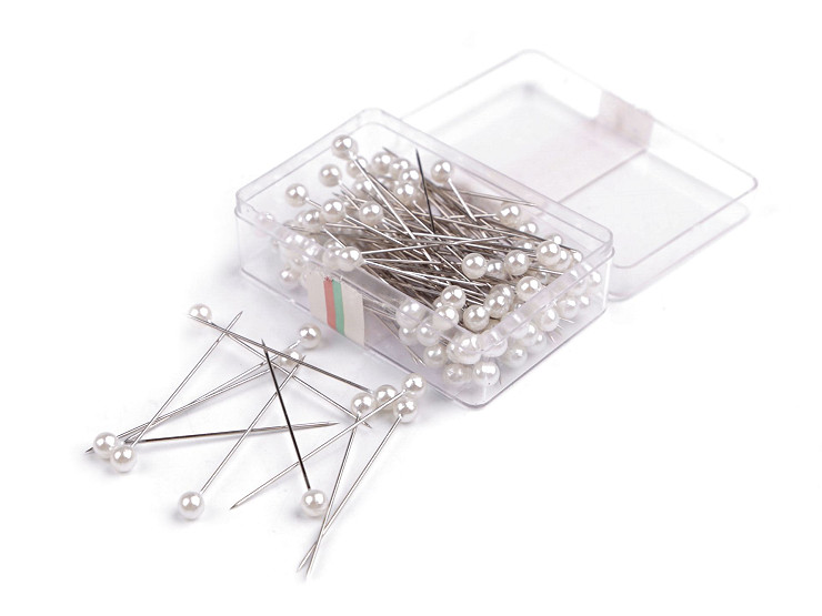 Stainless Steel Decorative Pins with Pearl Head, length 40 mm